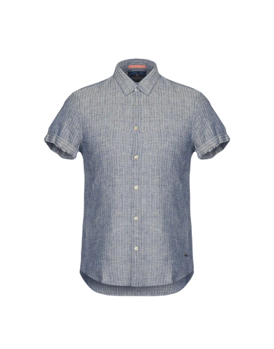 Shop Scotch & Soda Linen Shirt In Blue