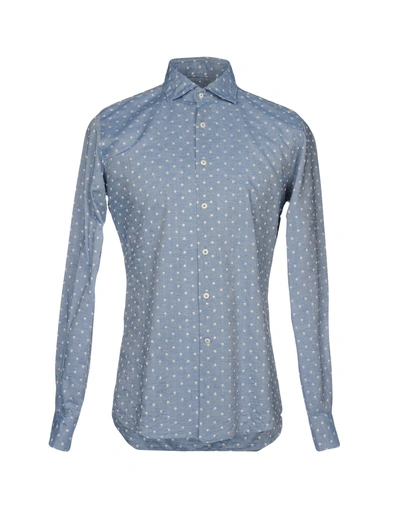Shop Glanshirt Man Shirt Slate Blue Size 15 ¾ Cotton