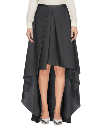 Shop Brunello Cucinelli Maxi Skirts In Steel Grey