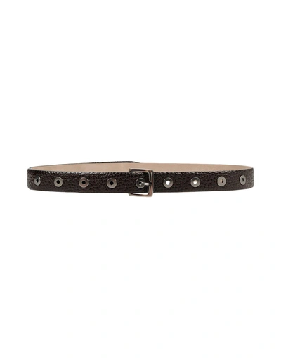 Shop Brunello Cucinelli Regular Belt In Dark Brown