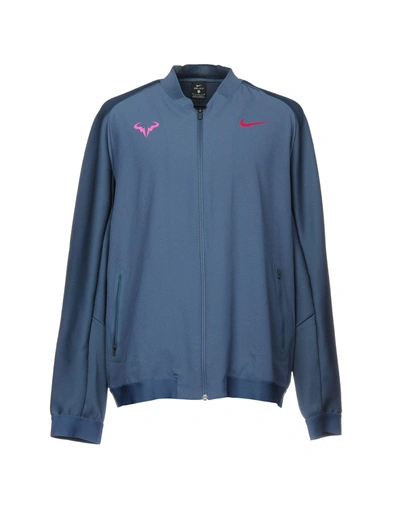 Shop Nike Sweatshirt In Slate Blue