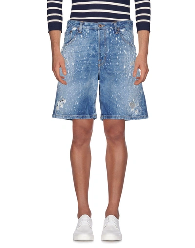 Shop Just Cavalli Denim Shorts In Blue