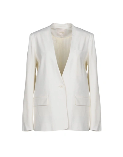 Shop Maje Blazer In Ivory