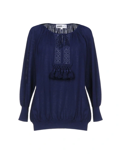 Shop Claudia Schiffer Sweater In Dark Blue