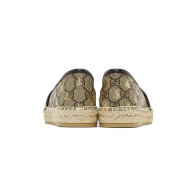 Shop Gucci Beige Gg Supreme Bee Espadrilles