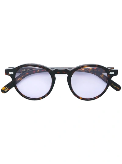 Shop Moscot Miltzen Sunglasses In Brown