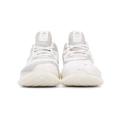 Shop Adidas By Kolor Adidas X Kolor White Alphabounce Sneakers In Wht Gry Wht