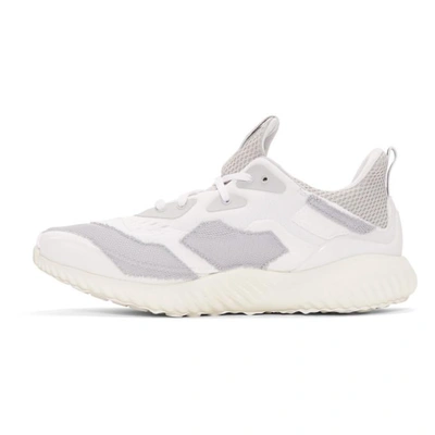 Shop Adidas By Kolor Adidas X Kolor White Alphabounce Sneakers In Wht Gry Wht