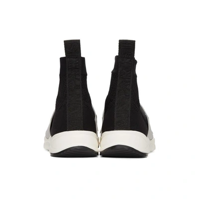 Shop Balmain Black And White Cameron High-top Sneakers In 181 Wht/blk