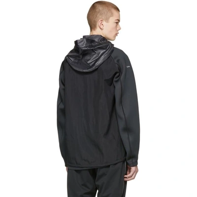 Shop Adidas By Kolor Adidas X Kolor Black Fabric Mix Jacket