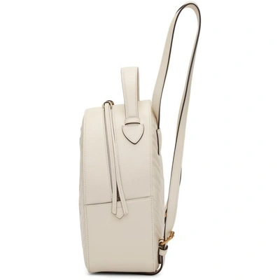 Shop Gucci White Gg Marmont Backpack In 9022 White