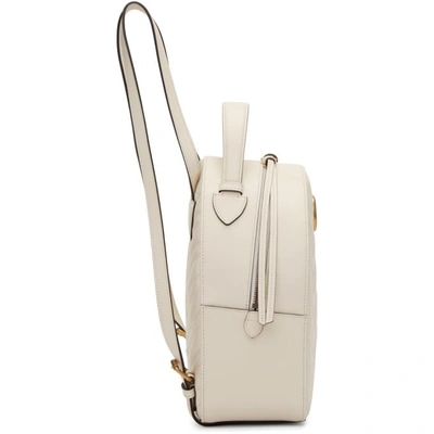 Shop Gucci White Gg Marmont Backpack In 9022 White