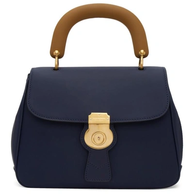 Shop Burberry Blue Contrast Duffle Bag