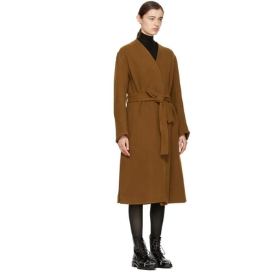 Shop Studio Nicholson Brown Maselli Robe Coat