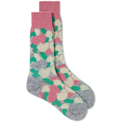 Shop Ayame Socks Paneled Camouflage Sock In Multi