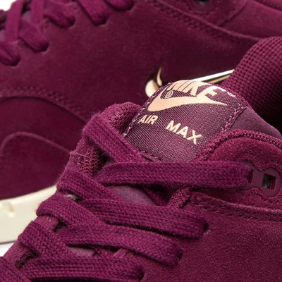 Shop Nike Air Max 1 Premium Sc W In Burgundy