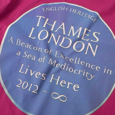 Shop Thames Infinity Plaque Tee In Pink