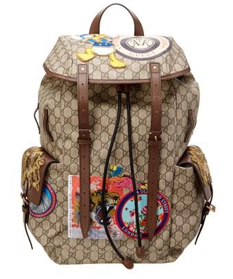 Gucci Soft Gg Supreme Applique Backpack In Brown | ModeSens
