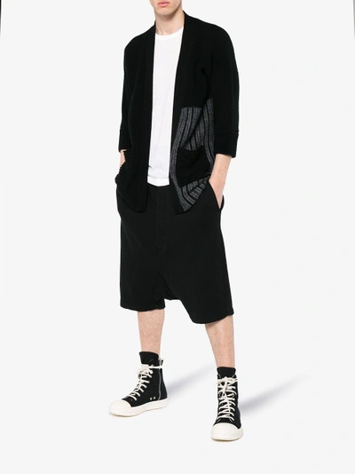 Shop Curieux Black Cashmere Kimono Cardigan