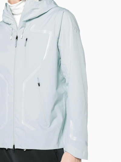 Shop Descente Allterrain White Streamline Active Shell Jacket In Blue