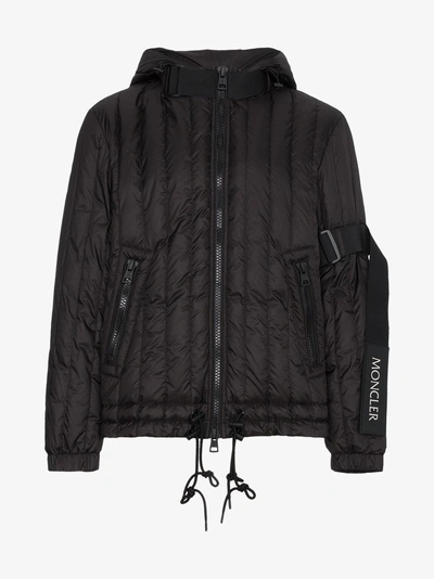 Shop Moncler X Craig Green Quilted Logo Feather Down Jacket In Black