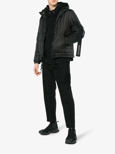 Shop Moncler X Craig Green Quilted Logo Feather Down Jacket In Black