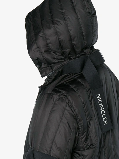 Shop Moncler X Craig Green Quilted Logo Feather Down Jacket In Black