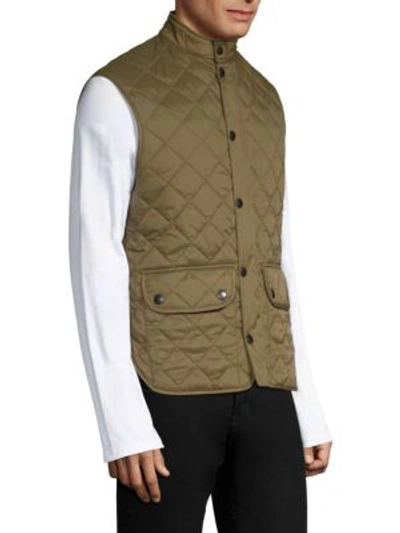 Shop Barbour Lowerdale Quilted Vest In Clay
