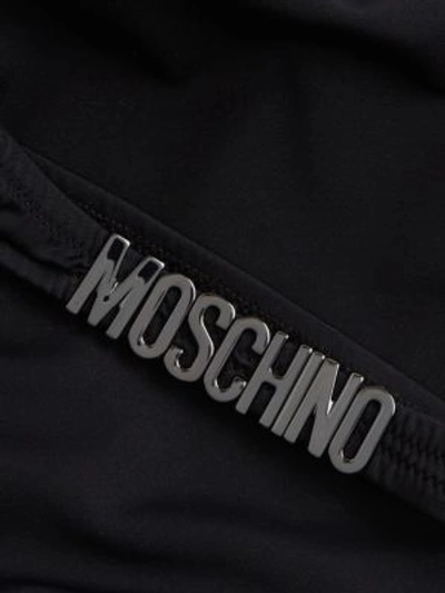Shop Moschino One-piece Logo Swimsuit In Nero