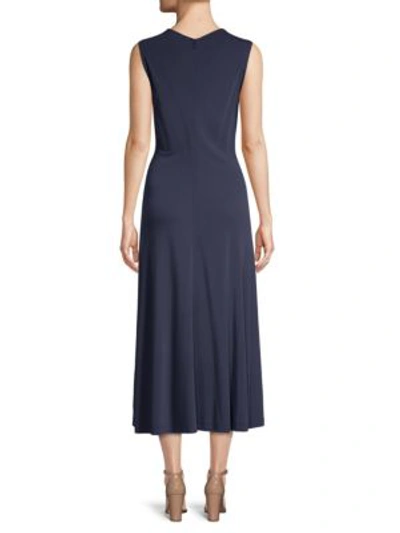Shop Tory Burch Shannon Tie Front Dress In Tory Navy