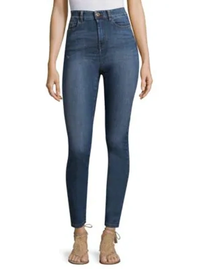 Shop Weekend Max Mara High-waist Jeans In Midnight Blue