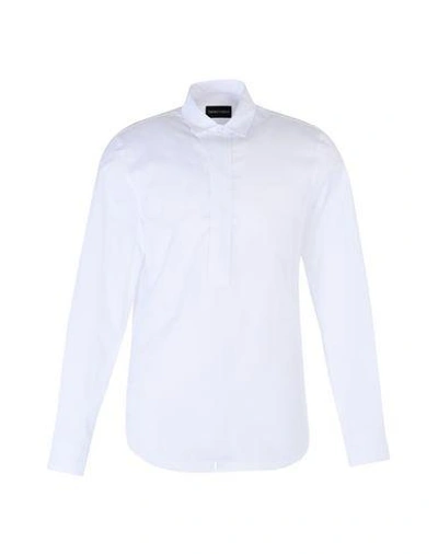 Shop Emporio Armani Solid Color Shirt In White