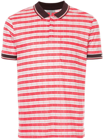 Shop Lanvin Casual Striped Polo Shirt