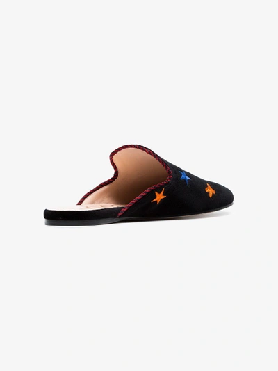 Shop Gucci Black Kibi Velvet Mules