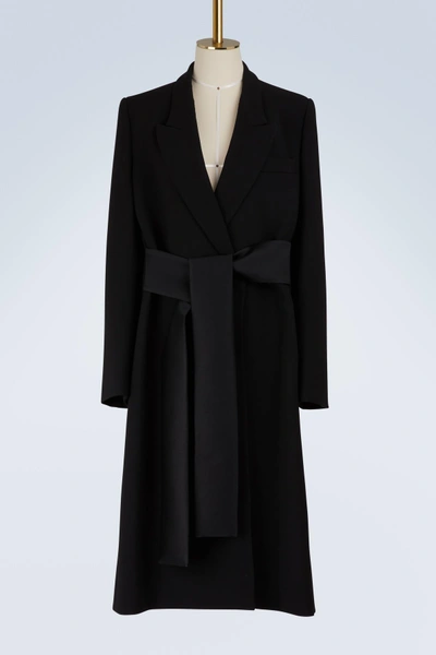 Shop Stella Mccartney Nina Wool Blend Coat In 1000 - Black