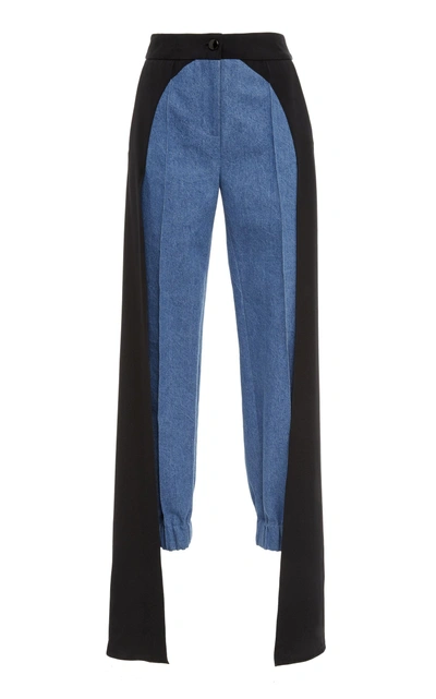 Shop Hellessy Jagger Cotton Pants In Blue