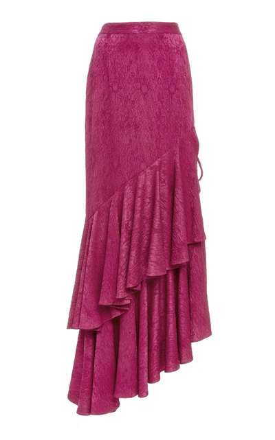 Shop Hellessy Poppy Fuchsia Maxi Skirt In Pink