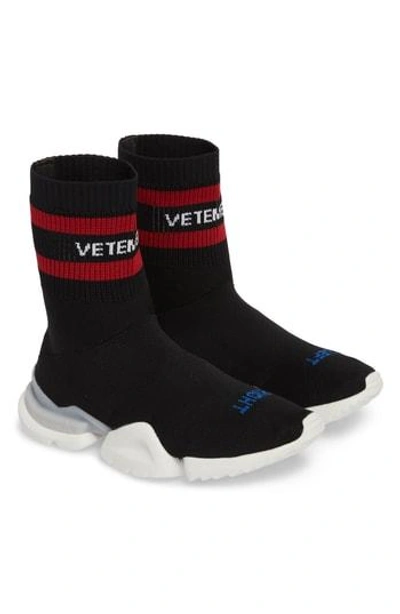 Shop Vetements X Reebok Sock Pump High Top Sneaker In Black