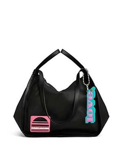 Shop Marc Jacobs Sport Nylon And Leather Tote In Black/silver