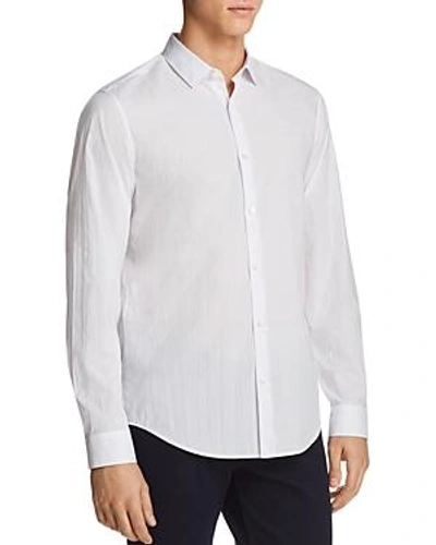 Shop Theory Murrary Arrow Print Long Sleeve Button-down Shirt In White