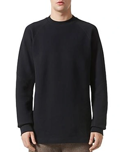 Shop Adidas/wings And Horns Double Waffle Knit Crewneck Long Sleeve Shirt In Black