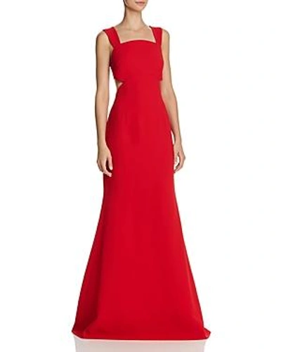 Shop Jill Stuart Side-cutout Gown In Poppy Red