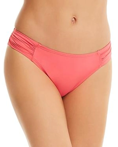 Shop Tommy Bahama Pearl Shirred Hipster Bottom In Coral Glow