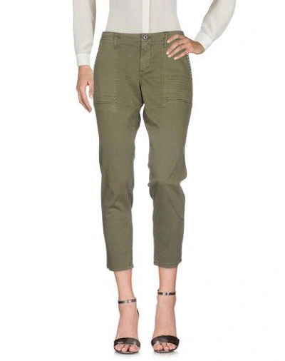 Shop Guess Casual Pants In Military Green