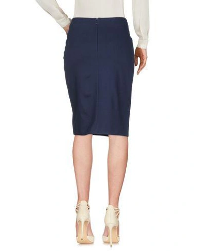 Shop Armani Collezioni Knee Length Skirts In Dark Blue