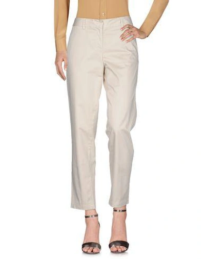 Shop Alberto Biani Casual Pants In Ivory