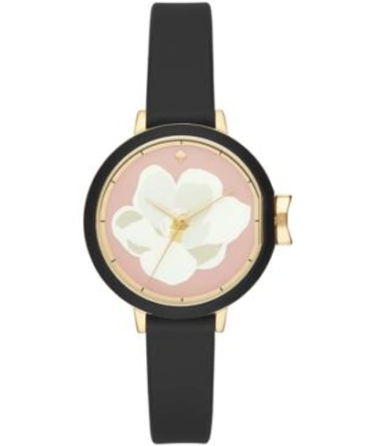 Shop Kate Spade New York Women's Park Row Black Silicone Strap Watch 34mm