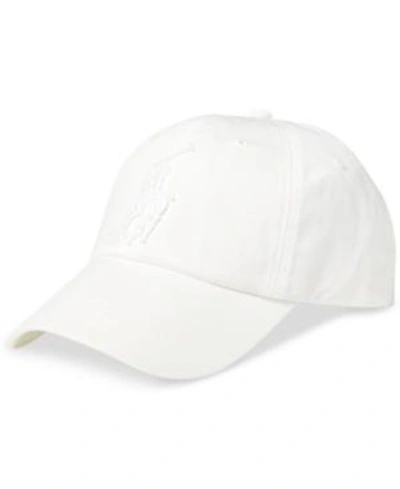 Shop Polo Ralph Lauren Men's Big Pony Cap In White/white