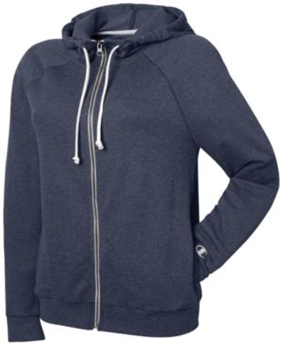 Shop Champion Women's Plus French Terry Full Zip Hoodie In Navy