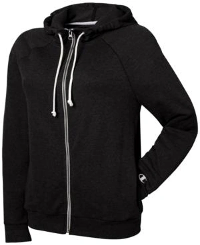 Shop Champion Women's Plus French Terry Full Zip Hoodie In Black
